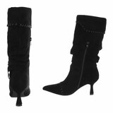 Zwarte midi suede laars Caprice_