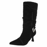 Zwarte midi suede laars Caprice_