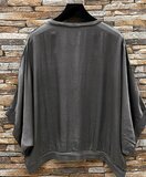 Grijze gilet in satin_