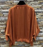 Terracotta gilet in satin_