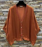 Terracotta gilet in satin_