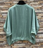 Wasabi groene gilet in satin_