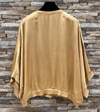 Oker gele gilet in satin_