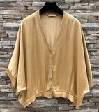 Oker gele gilet in satin_
