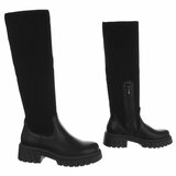 Hoge zwarte textiel laars Chantelle_