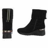 Zwart suede enkellaarsje Cellena_