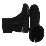 Zwart suede enkellaarsje Cellena_