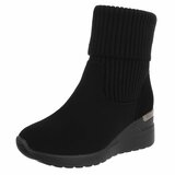 Zwart suede enkellaarsje Cellena_