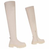 Beige overknee laars Carijn_