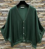 Groene gilet in satin_