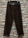 Donker bruine velvet broek_