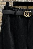 Zwarte velvet broek_
