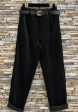 Zwarte velvet broek_