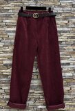 Wijn rode velvet broek_