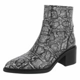 Zwart-grijze snake enkellaarsje Dunja_