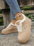 Kaki bruine lage sneaker Amanda_