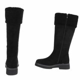 Zwarte suede laars Nicole_
