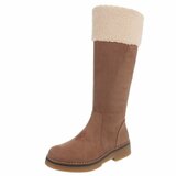 Bruine suede laars Nicole_