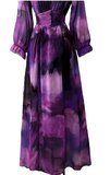 Sierlijke purper-zwarte mixed maxi jurk  _