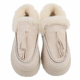 Beige daimen winterlaarsje Cassandra_