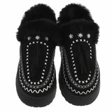 Zwart daimen winterlaarsje Cassandra_