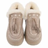 Kaki bruin daimen winterlaarsje Cassandra_