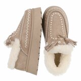 Kaki bruin daimen winterlaarsje Cassandra_