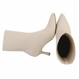 Beige textiel enkellaarsje Carol_