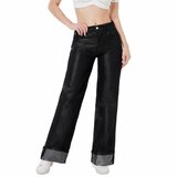  Zwarte wide leg jeans broek voor dames_