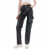 Coole zwarte leatherlook broek_