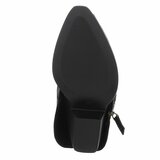 Hoge zwarte suede laars met omslag Chavella_