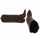 Hoge bruine suede laars met omslag Chavella_