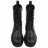 Zwarte boot in snakeskin look Clarine_