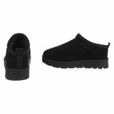 Zwarte suede lage winter mule Nola_