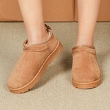 Camel suede lage winter mule Nola_