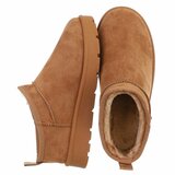 Camel suede lage winter mule Nola_