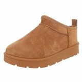 Camel suede lage winter mule Nola_
