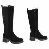 Zwarte hoge suede laars Celicia_