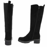 Zwarte hoge suede laars Celicia_