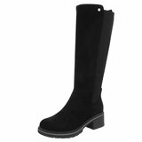Zwarte hoge suede laars Celicia_