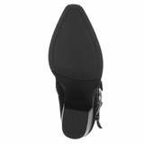 Half hoge zwarte suede western-biker laars Corline_