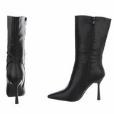 Zwart high heel enkellaarsje Christianna_