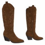 Cowgirl-biker bruine daimen laars Cateleya_