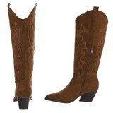 Cowgirl-biker bruine daimen laars Cateleya_