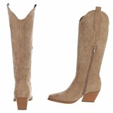 Cowgirl-biker kaki bruine daimen laars Cateleya_