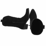 Cowgirl-biker zwarte half hoge daimen laars Chenille_