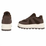 Bruine suede+wol sneaker Mila_