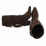 Cowgirl-biker bruine half hoge daimen laars Cacharella_