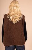 Reversible bruine bodywarmer-gilet in wolmix_
