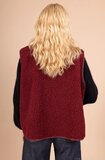Reversible bordeaux bodywarmer-gilet in wolmix_